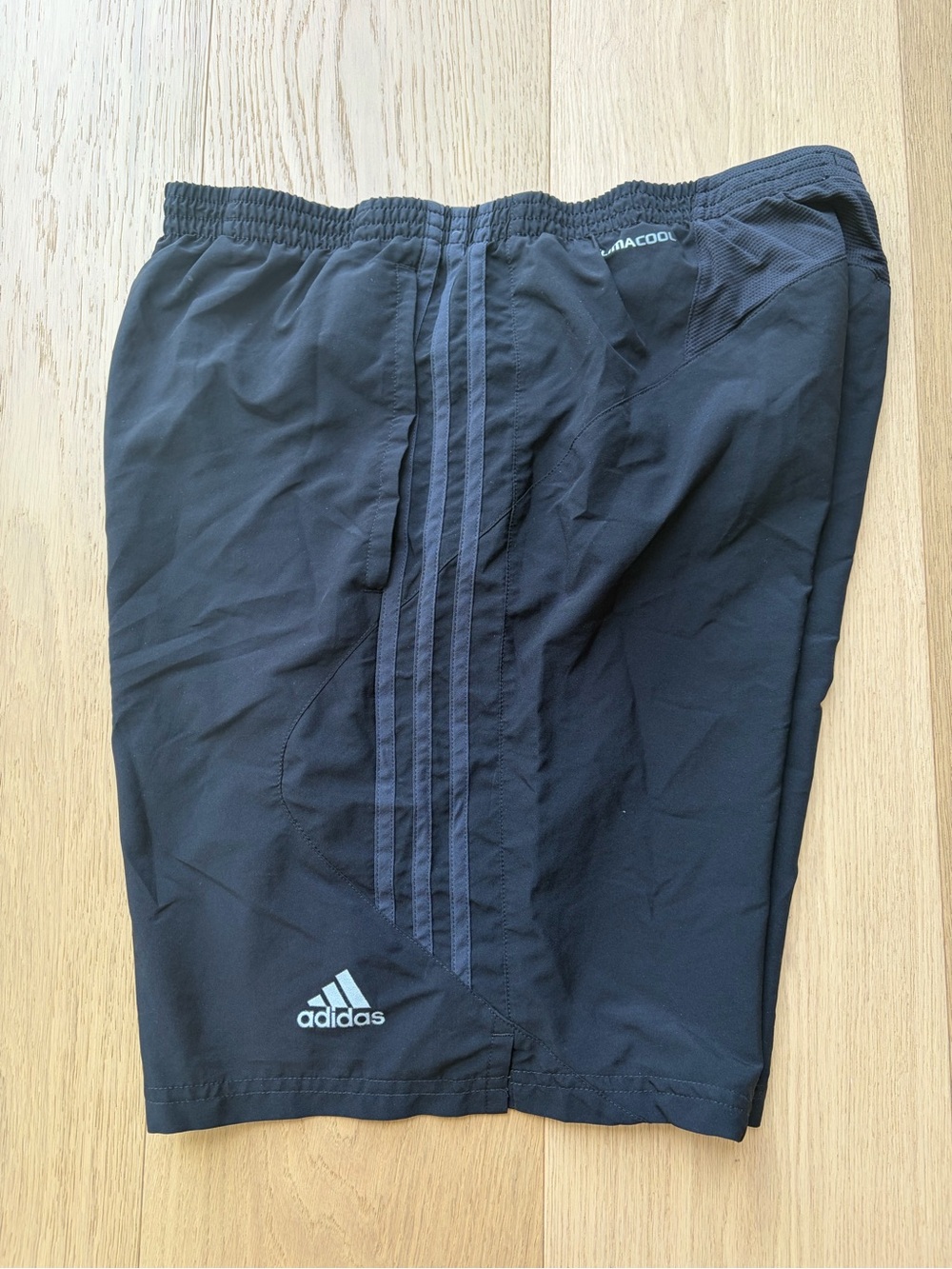 adidas Men’s Black Athletic Shorts with Three-Stripes